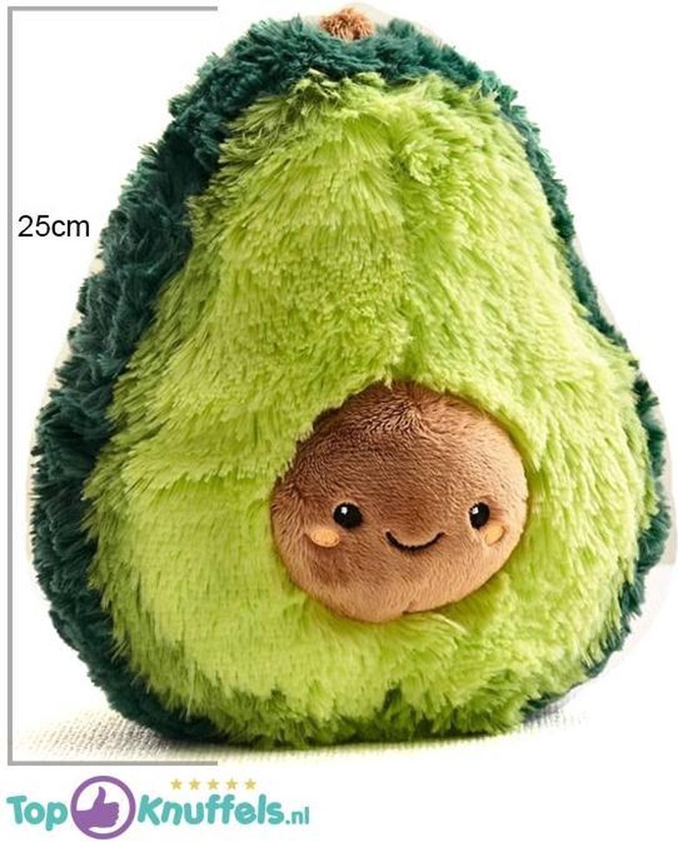 Avocado Pluche Knuffel (Groen) 25 cm | Zachte Fruit Knuffel | Cadeau | Kado | Advocado Peluche Plush | Ideaal cadeau voor kinderen | Knuffeldier  